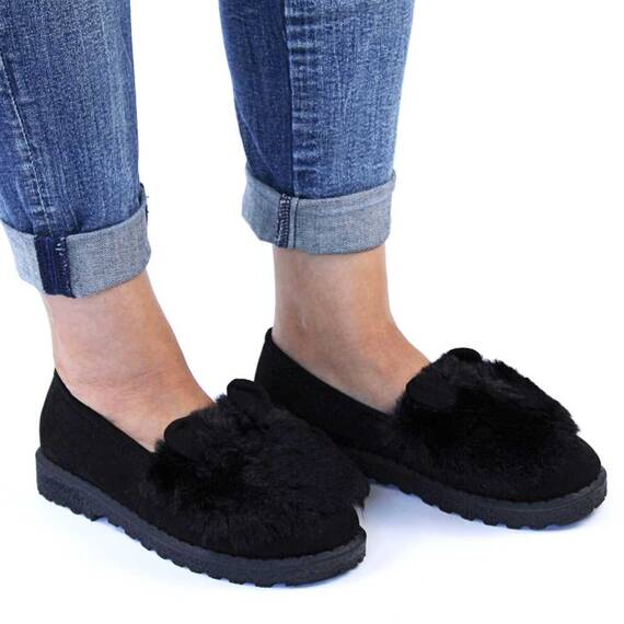 ​Pantofi de dama decorati cu blanita 1617-22-BLACK, Culoare (12): Negru, Marime (12): 36 - 3- Roveli