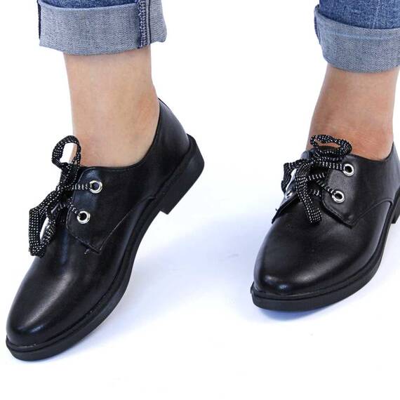 Pantofi de dama, cu talpa joasa AOS-5-P-BLACK, Culoare (12): Negru, Marime (12): 38** - 3- Roveli