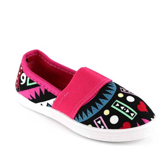 Espadrile de copii, cu imprimeu geometric colorat F-216-FUXIA, Culoare (12): Fucsia, Marime (12): 29 - 2- Roveli