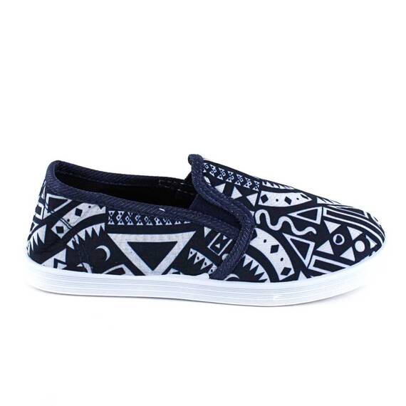 Espadrile de copii, cu imprimeu geometric colorat F-176-NAVY, Culoare (12): Albastru, Marime (12): 31 - 4- Roveli
