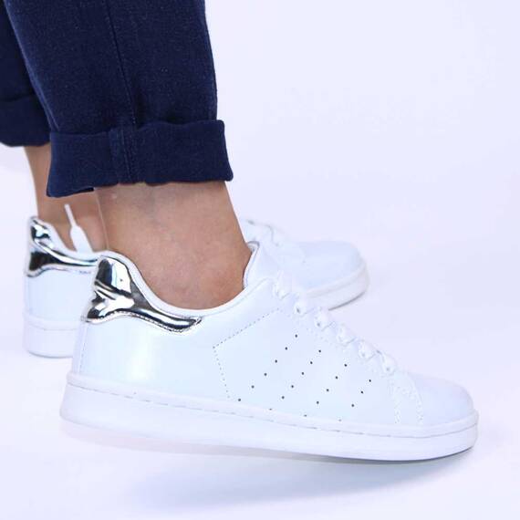 Pantofi casual de dama, confortabili si usori LB632-1-WHITE/SILVER, Culoare (12): Alb, Marime (12): 37** - 3- Roveli