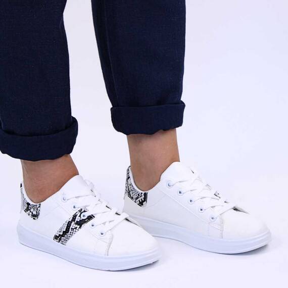 ​Pantofi casual de dama, confortabili si usori LB8836-WHITE/BLACK, Culoare (12): Negru, Marime (12): 39* - 2- Roveli