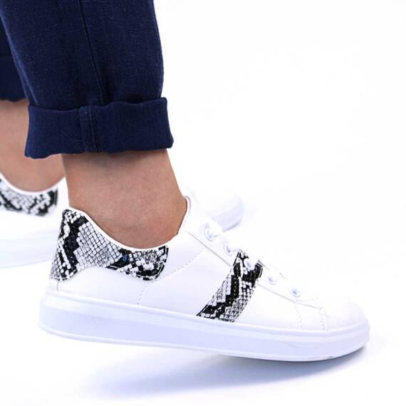 ​Pantofi casual de dama, confortabili si usori LB8836-WHITE/BLACK, Culoare (12): Negru, Marime (12): 39* - 3- Roveli
