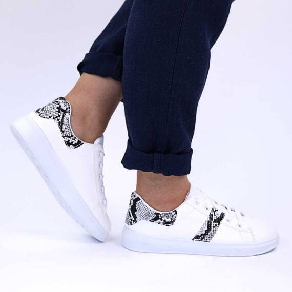 ​Pantofi casual de dama, confortabili si usori LB8836-WHITE/BLACK, Culoare (12): Negru, Marime (12): 39* - 4- Roveli