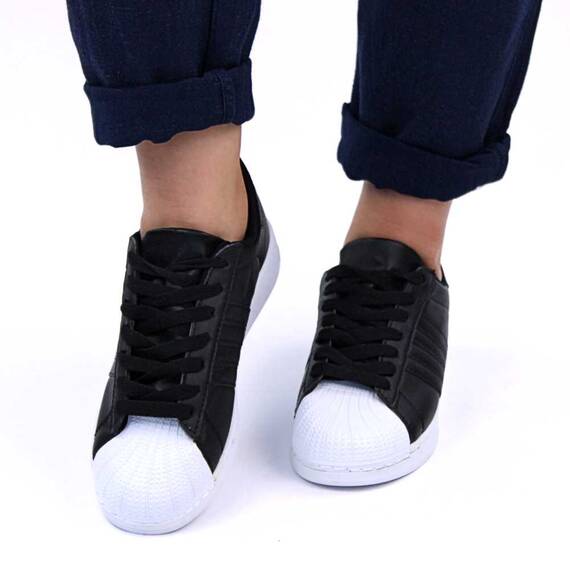 Pantofi casual de dama, cu varful cauciucat, confortabili si usori LB631-1-BLACK/WHITE, Culoare (12): Alb, Negru, Marime (12): 39** - 5- Roveli