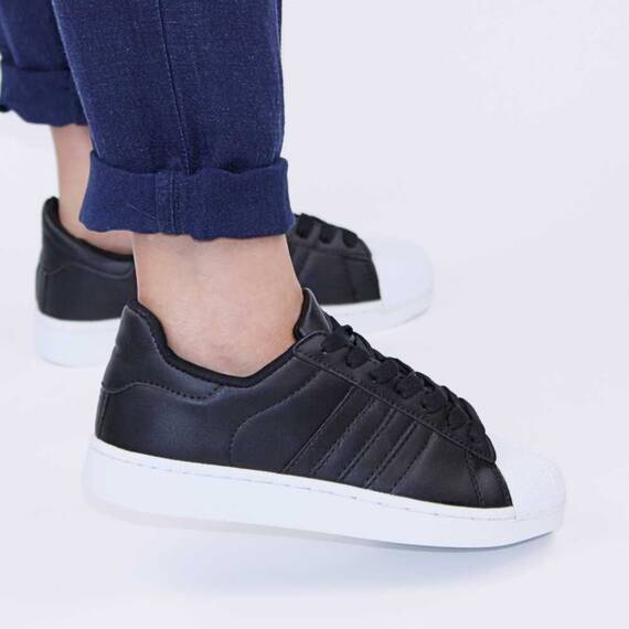 Pantofi casual de dama, cu varful cauciucat, confortabili si usori LB631-1-BLACK/WHITE, Culoare (12): Alb, Negru, Marime (12): 39** - 4- Roveli