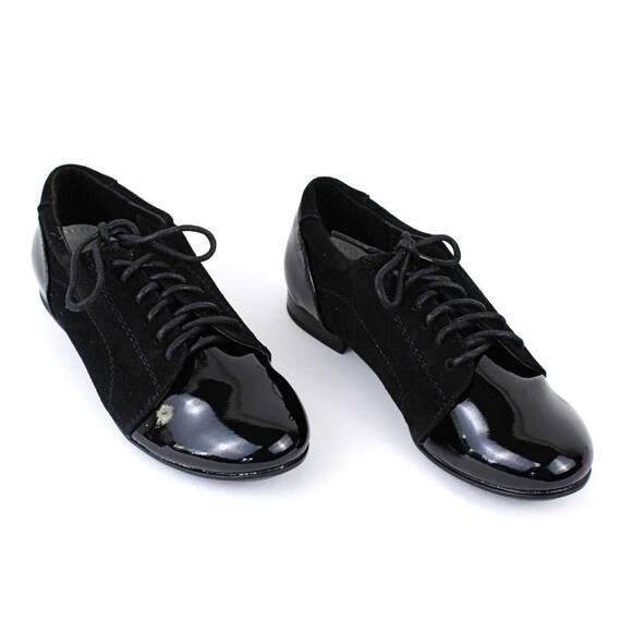 Pantofi de copii, cu varf si calcai din lac B30-1-BLACK, Culoare (12): Negru, Marime (12): 32 - 2- Roveli