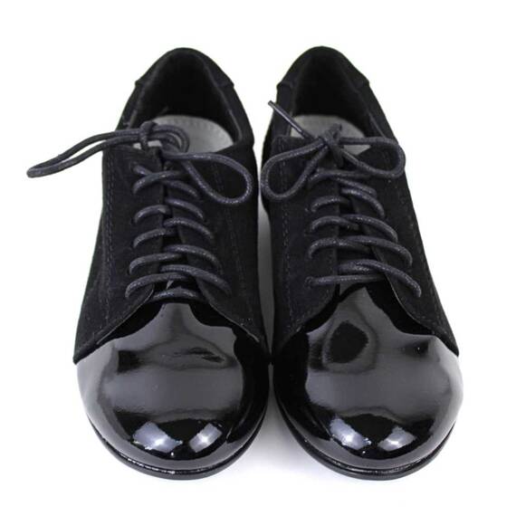 Pantofi de copii, cu varf si calcai din lac B30-1-BLACK, Culoare (12): Negru, Marime (12): 32 - 4- Roveli