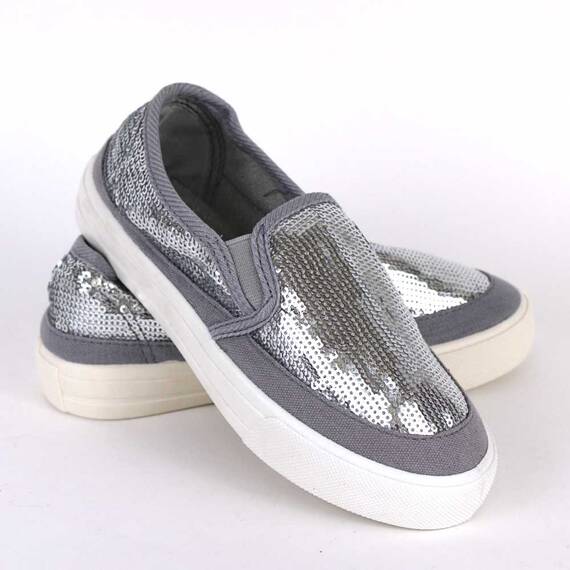 ​Espadrile de copii cu paiete, comode si usoare A5-SILVER, Culoare (12): Argintiu, Alb, Marime (12): 32 - 3- Roveli