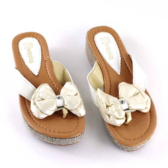 Papuci de dama, flip-flops, cu funda WD-10-WHITE, Culoare (12): Bej, Marime (12): 39* - 2- Roveli