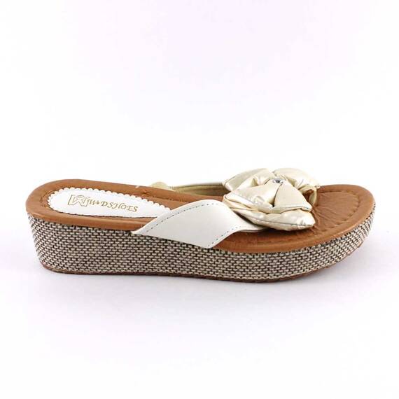 Papuci de dama, flip-flops, cu funda WD-10-WHITE, Culoare (12): Bej, Marime (12): 40 - 3- Roveli