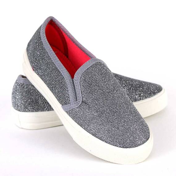 Espadrile de copii cu sclipici, comode si usoare A1-GREY, Culoare (12): Argintiu, Alb, Marime (12): 32 - 3- Roveli