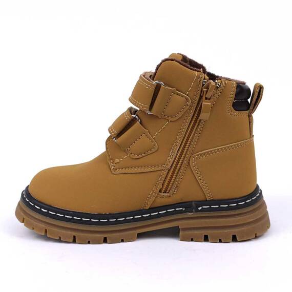 Ghete de copii, tip insulated, imblanite, cu talpa antiaaderenta B-66-CAMEL, Culoare (12): Camel, Marime (12): 35 - 5- Roveli