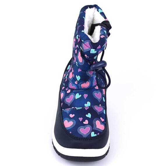Cizme de copii, imblanite, cu modele geometrice 528-3-BLUE/PINK, Culoare (12): Albastru, Roz, Marime (12): 35 - 3- Roveli