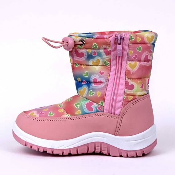 Cizme de copii, imblanite, cu modele geometrice 528-3-PINK, Culoare (12): Roz, Multicolor, Marime (12): 33 - 4- Roveli
