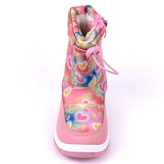 Cizme de copii, imblanite, cu modele geometrice 528-3-PINK, Culoare (12): Roz, Multicolor, Marime (12): 33 - 3- Roveli
