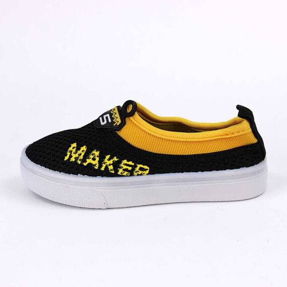 ​Espadrile de copii, usoare si practice LB1711-BLACK/YELLOW, Culoare (12): Alb, Negru, Galben, Marime (12): 25 - 3- Roveli