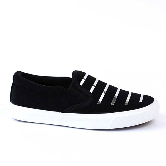 Espadrile de copii accesorizate,  comode si usoare D002-2-BLACK/SILVER, Culoare (12): Argintiu, Alb, Negru, Marime (12): 36 - 3- Roveli