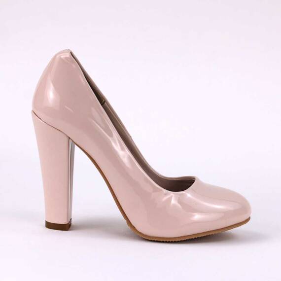 ​Pantofi de dama lacuiti, cu varf rotunjit si toc inalt SH331-NUDE, Culoare (12): Nude, Marime (12): 36* - 3- Roveli