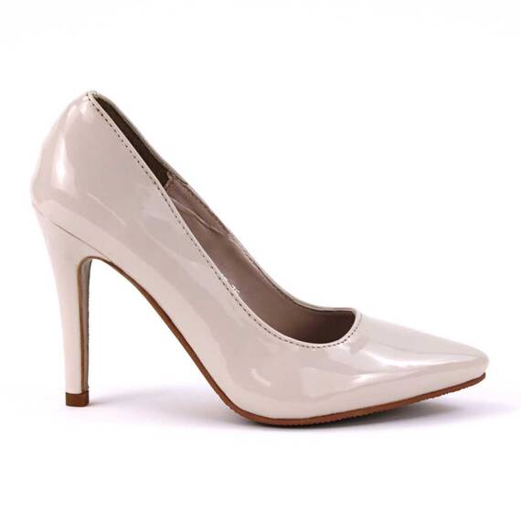 ​Pantofi stiletto de dama, eleganti,lacuiti cu tocul inalt SH397-BEIGE, Culoare (12): Bej, Marime (12): 38 - 3- Roveli