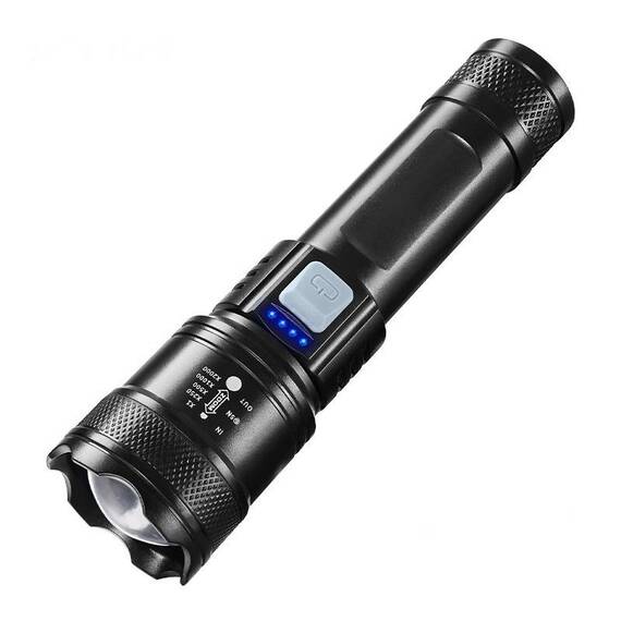 Lanterna led telescopica cu zoom : Culoare - negru, Culoare (tm): negru - - Roveli