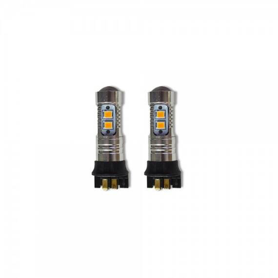 Set 2 becuri led PW24W cu 10SMD Cree Portocaliu - - Roveli
