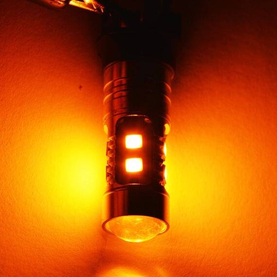 Set 2 becuri led PW24W cu 10SMD Cree Portocaliu - 4- Roveli