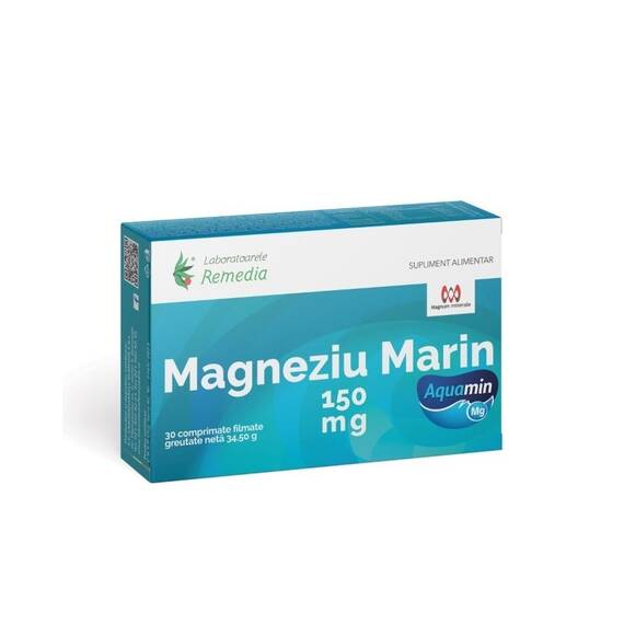 Magneziu Marin 150 mg 30 comprimate Laboratoarele Remedia - - Roveli