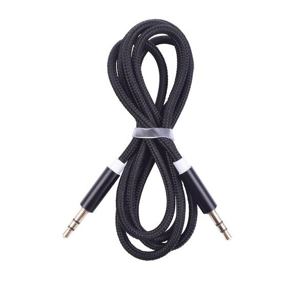 Cablu audio auxiliar QT200, 1m, 3.5mm - - Roveli