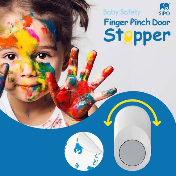Set 2 buc Opritor de usa rotativ, pentru copii, SIPO Baby Safety - 4- Roveli