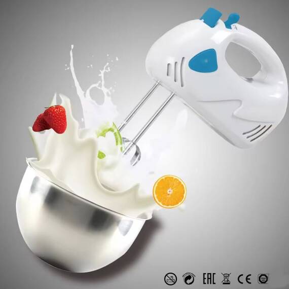 Mixer electric de mana, 100W, 5 trepte, 220V, accesorii incluse - 9- Roveli