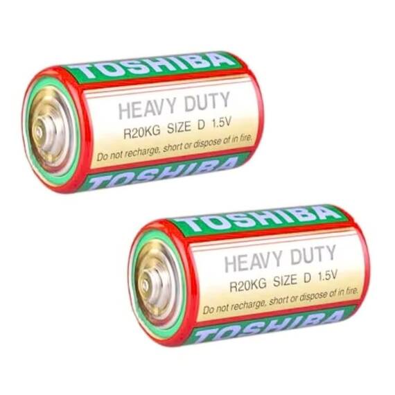 Set 2 baterii tip R20, dimensiunea D, 1.5V - 3- Roveli