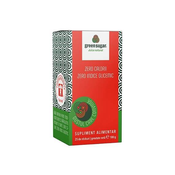 Green Sugar 25 stick-uri Laboratoarele Remedia - - Roveli