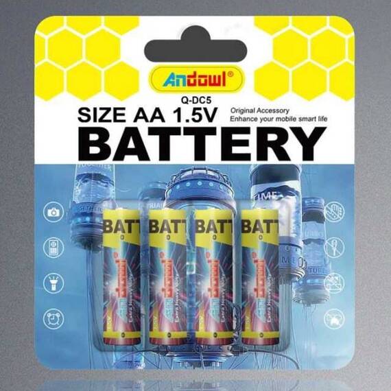 Set 4 baterii DC5A, LR6, tip AA, 1.5V - 3- Roveli