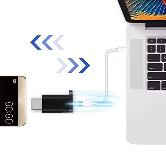 Adaptor Lightning mama/USB tip C tata, transfer de date/incarcare - 2- Roveli