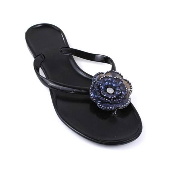 Papuci de dama, flip-flops din cauciuc 2135-BLACK, Culoare (12): Negru, Marime (12): 41 - - Roveli