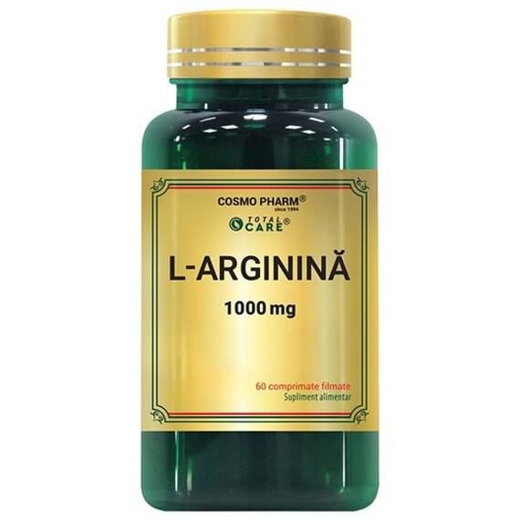 L-ARGININA 1000 mg 60 comprimate filmate CosmoPharm - - Roveli