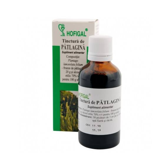 Tinctura de Patlagina 50 ml Hofigal - - Roveli