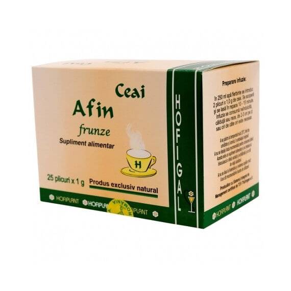 Ceai de Afin Frunze 25 plicuri Hofigal - - Roveli
