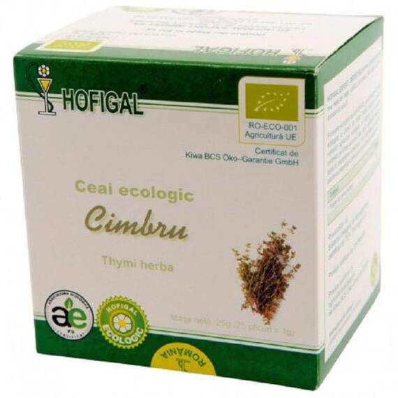 Ceai Ecologic Cimbru 25 plicuri Hofigal - - Roveli