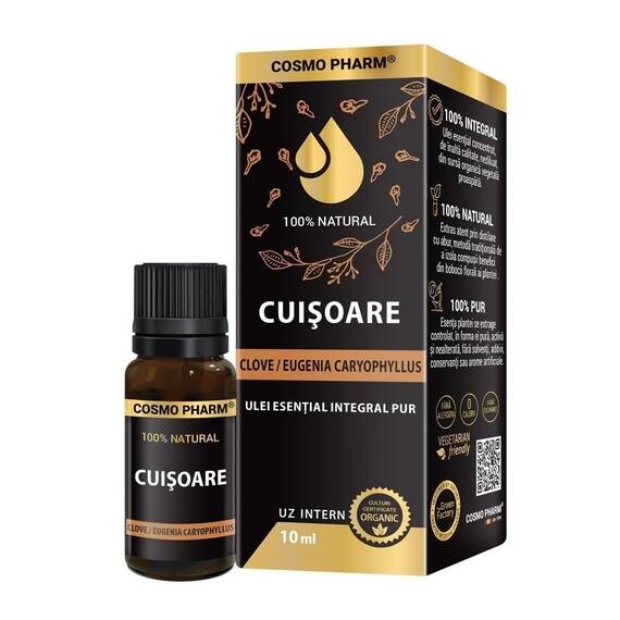 ULEI ESENȚIAL INTEGRAL 100% NATURAL de CUIȘOARE (Eugenia cariophyllus) 10 ml CosmoPharm - - Roveli