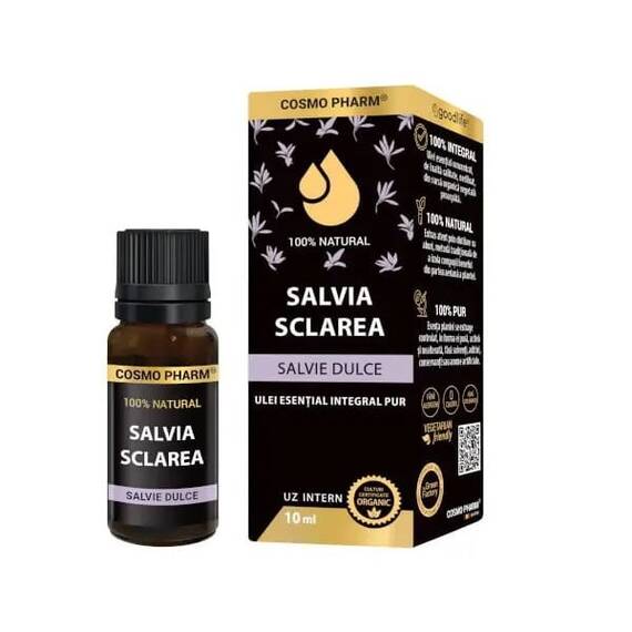 ULEI ESENȚIAL INTEGRAL 100% NATURAL de SALVIE DULCE (Salvia Sclarea) 10 ml CosmoPharm - - Roveli