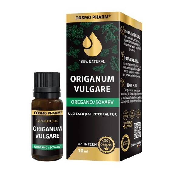 ULEI ESENȚIAL INTEGRAL 100% NATURAL de OREGANO (Origanum vulgare) 10 ml CosmoPharm - - Roveli