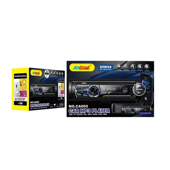Radio MP3 Player auto, BT, USB, AUX, FM, SD Card, CA002 - 5- Roveli