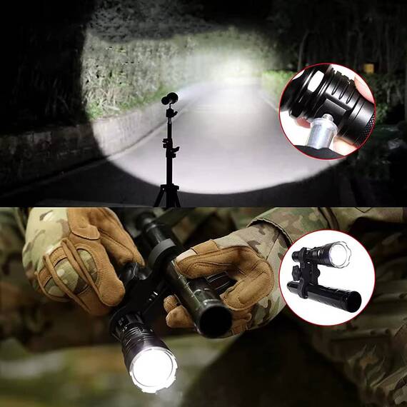 Lanterna LED profesionala cu suport prindere, 30W, raza 2000m - 5- Roveli