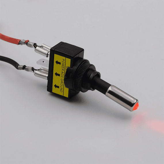 Intrerupator auto cu 3 pini, LED rosu, 1+1 gratis - 3- Roveli