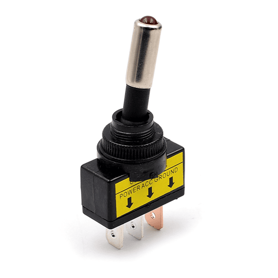 Intrerupator auto cu 3 pini, LED rosu, 1+1 gratis - 4- Roveli