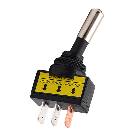 Intrerupator auto cu 3 pini, LED rosu, 1+1 gratis - 5- Roveli