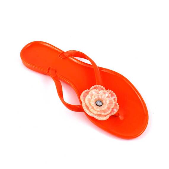 Papuci de dama, flip-flops din cauciuc 2135-ORANGE, Culoare (12): Portocaliu, Marime (12): 36 - - Roveli
