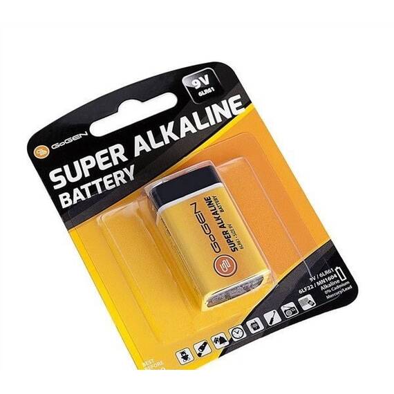 Baterie alcalina GoGEN SUPER 9V, blister 1buc - - Roveli
